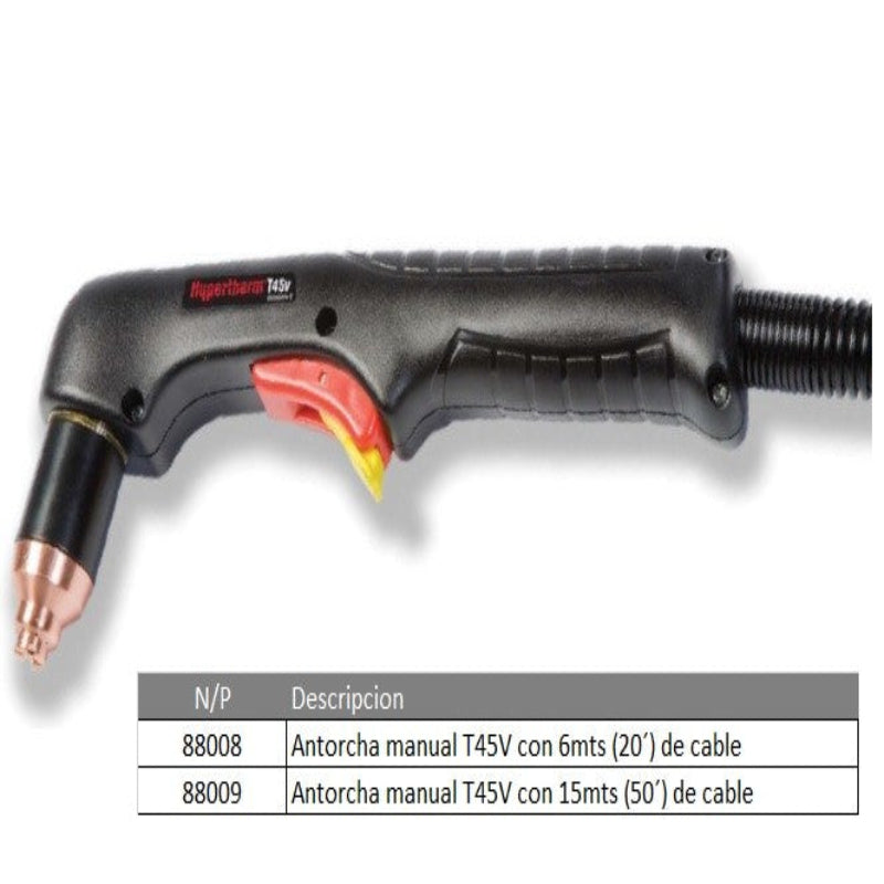 Antorcha manual para plasma T45V