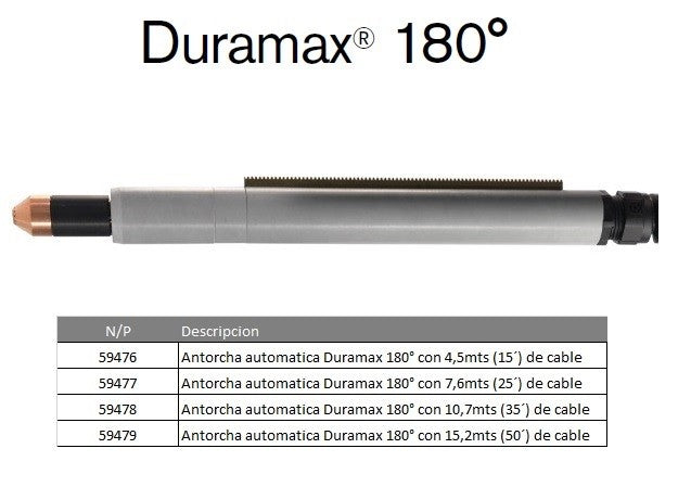 Antorcha Automatica para plasma Duramax 180o