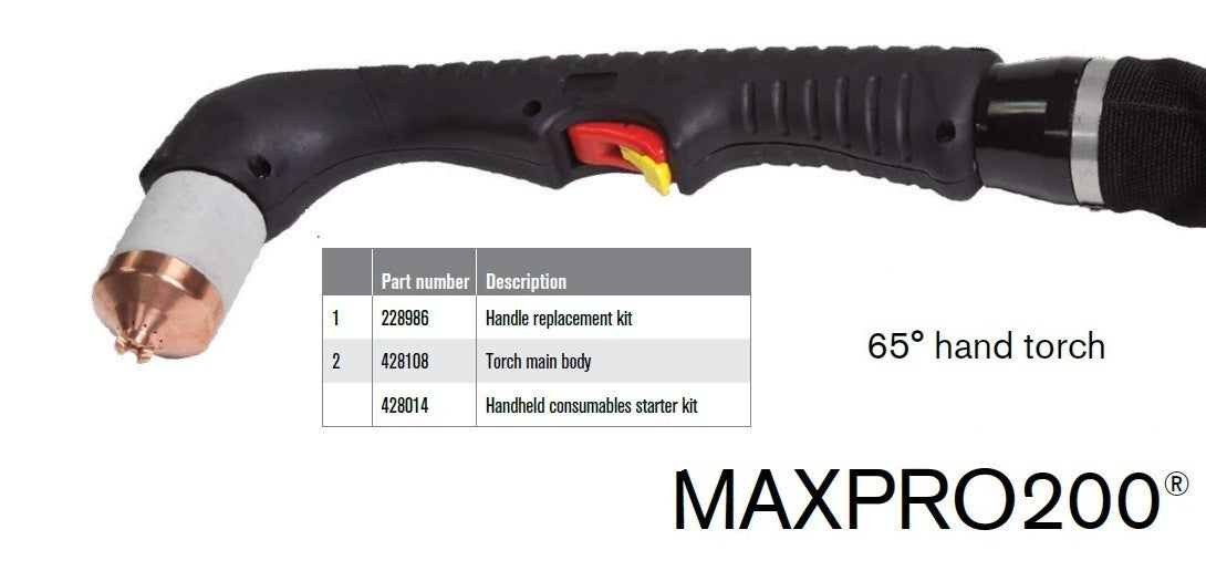 Antorcha Manual de 65o para plasma MAXPRO200
