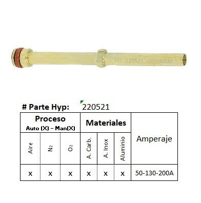 220521 - Tubo de agua para refrigeracion para corte por Aire/O2/N2