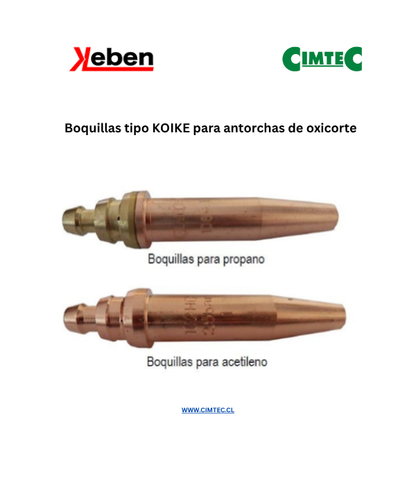 Boquillas tipo KOIKE para antorchas de oxicorte