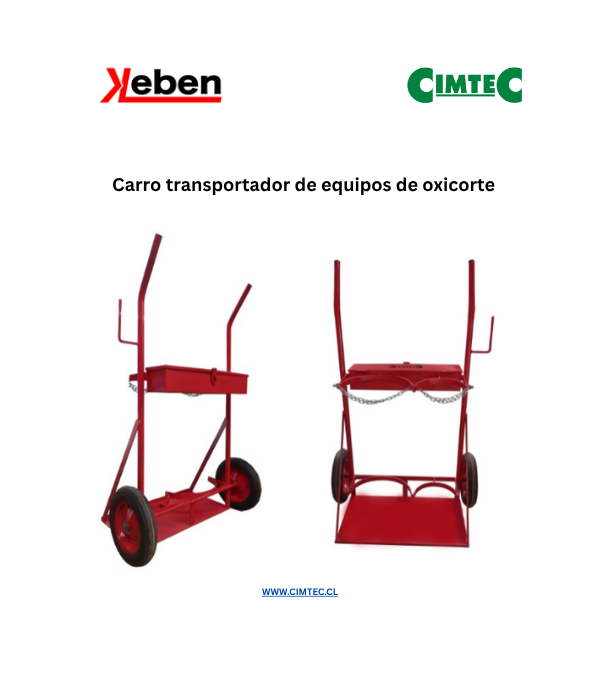 Carro transportador de equipos de oxicorte