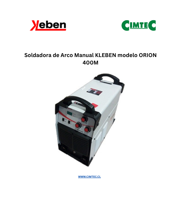 Soldadora de Arco Manual KLEBEN modelo ORION 400M