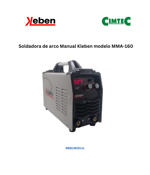 Soldadora de arco Manual Kleben modelo MMA-160