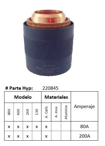 220845 - Capuchon de retencion de boquilla HPR - Acero al Carbono