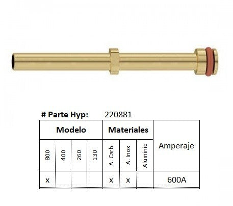 220881 - Tubo de Agua HPR - Inoxidable/Aluminio