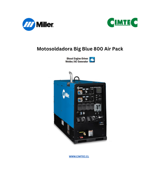 Motosoldadora Big Blue 800 Air Pack