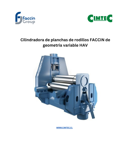 Cilindradora de planchas de rodillos FACCIN de geometria variable HAV