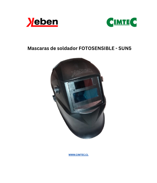Mascaras de soldador FOTOSENSIBLE - SUN5