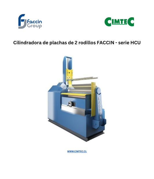 Cilindradora de plachas de 2 rodillos FACCIN - serie HCU