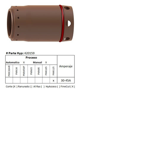 420159 - Anillo de distribucion para corte fino - antorcha manual