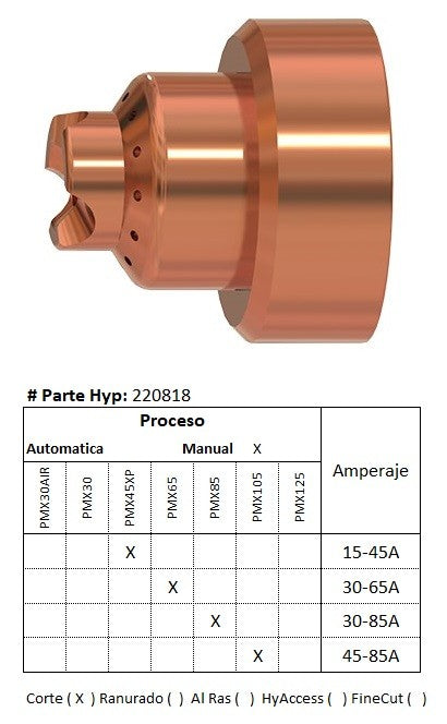 220818 - Escudo frontal Duramax de 15-85 A para corte con arrastre