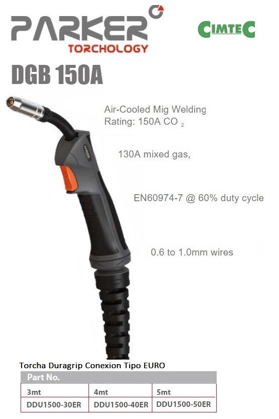 Antorcha MIG Parker Duragrip DGB-150A