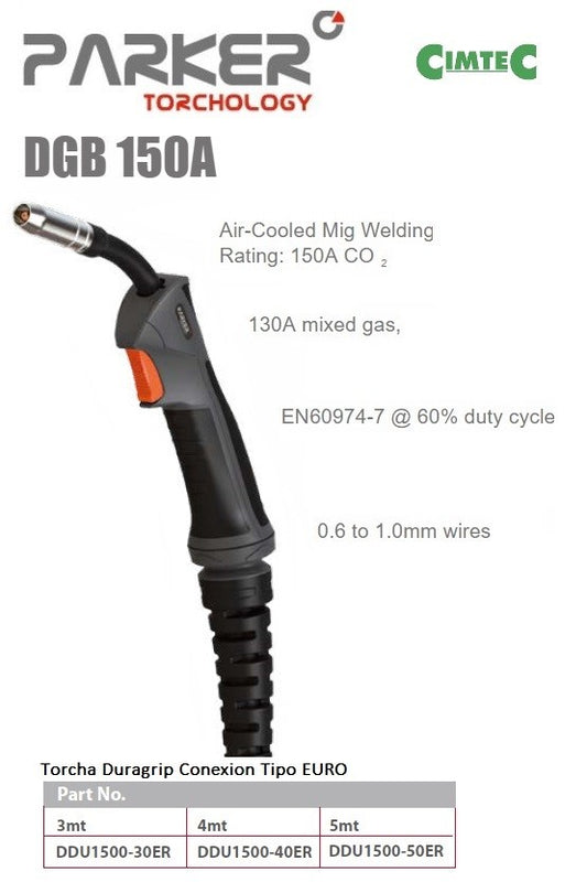 Antorcha MIG Parker Duragrip DGB-150A