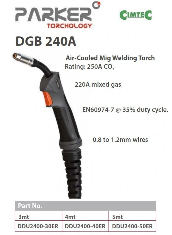 Antorcha MIG Parker Duragrip DGB-240A