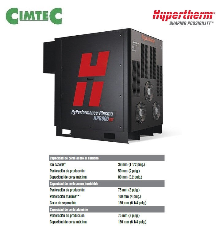 Cortador de Plasma HYPERTHERM HPR 800XD